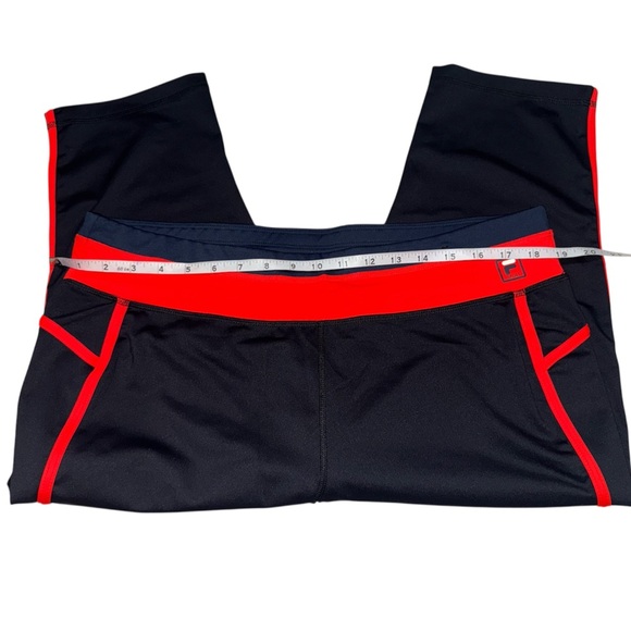 Fila Pants - Fila Sport Black and Orange Athletic Capri Leggings Size XL